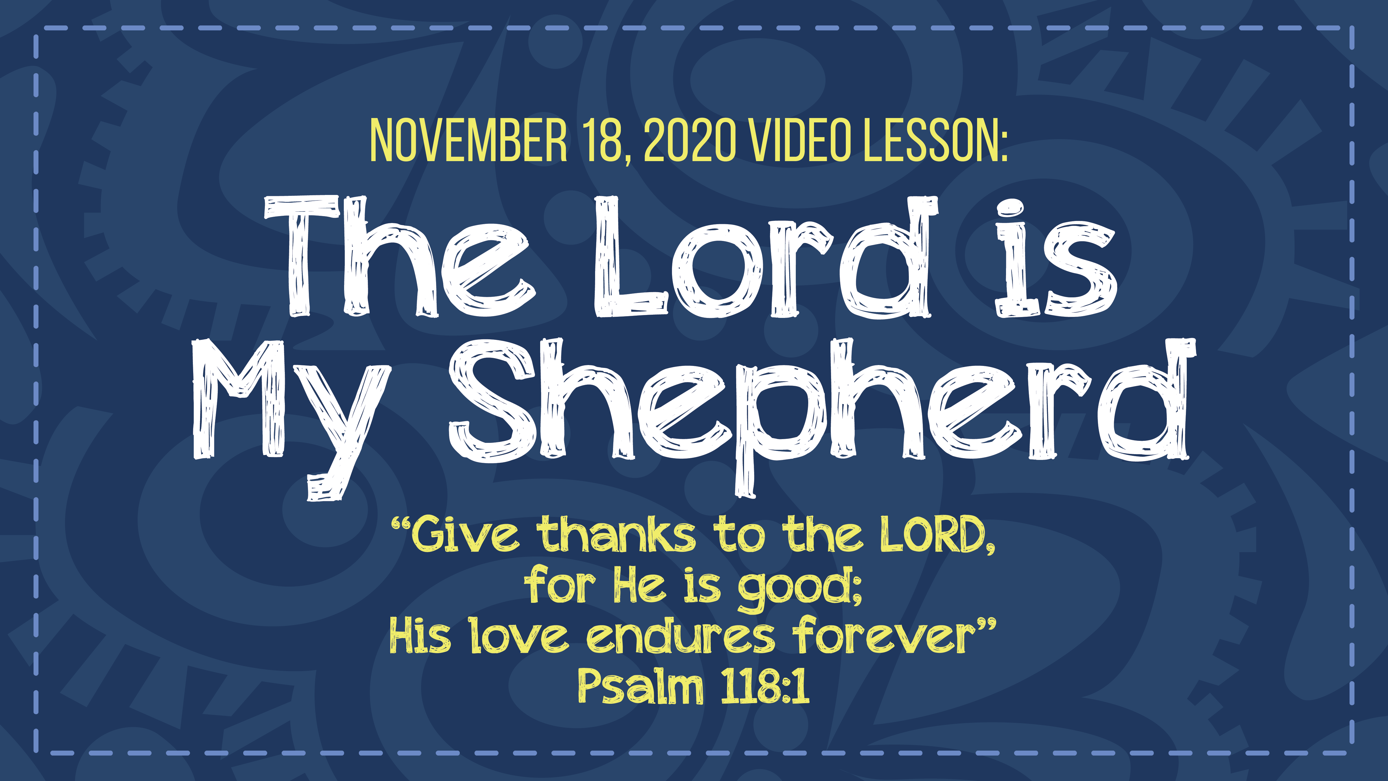 November 18, 2020 Video Lesson