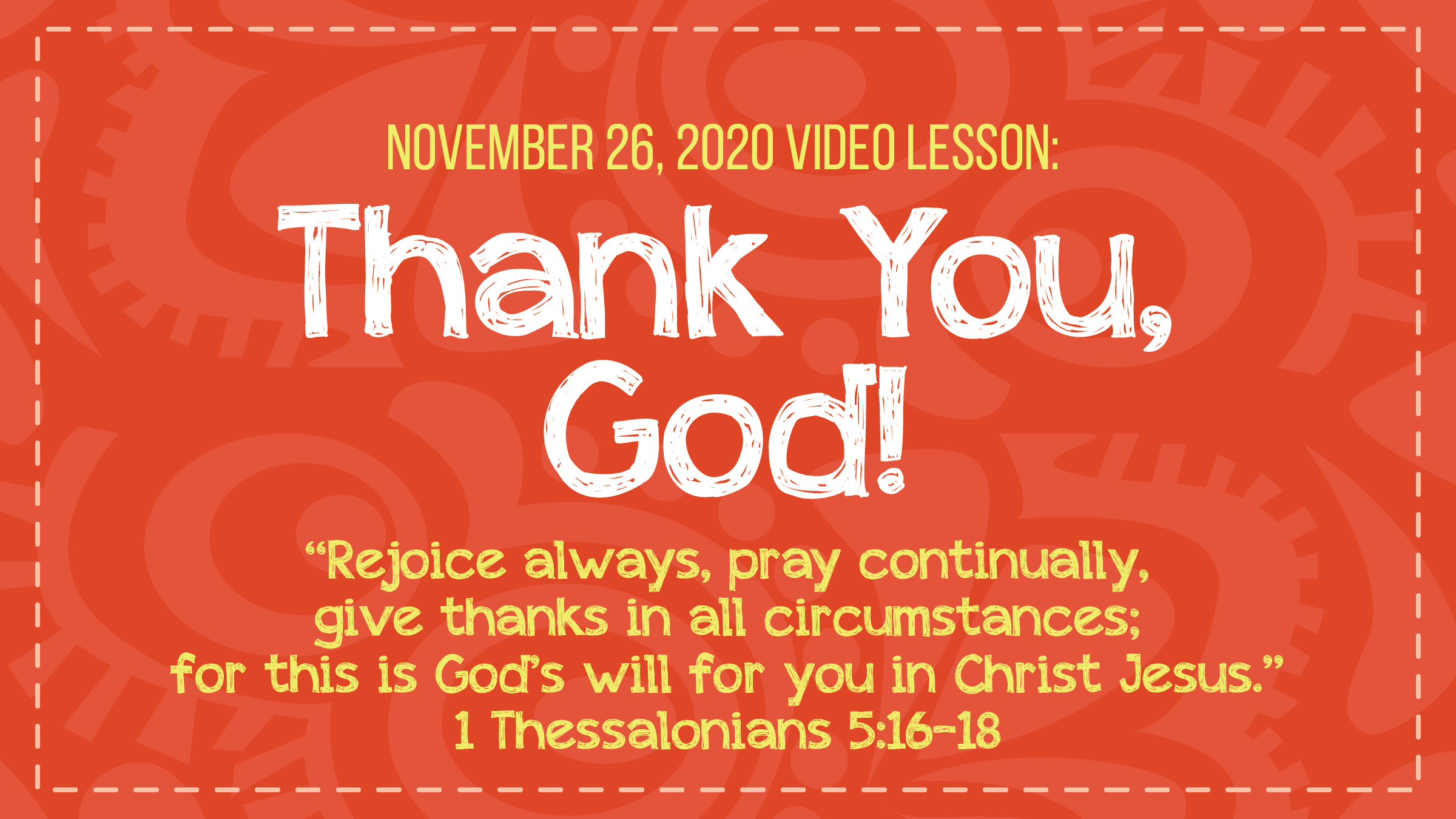 November 26, 2020 Video Lesson