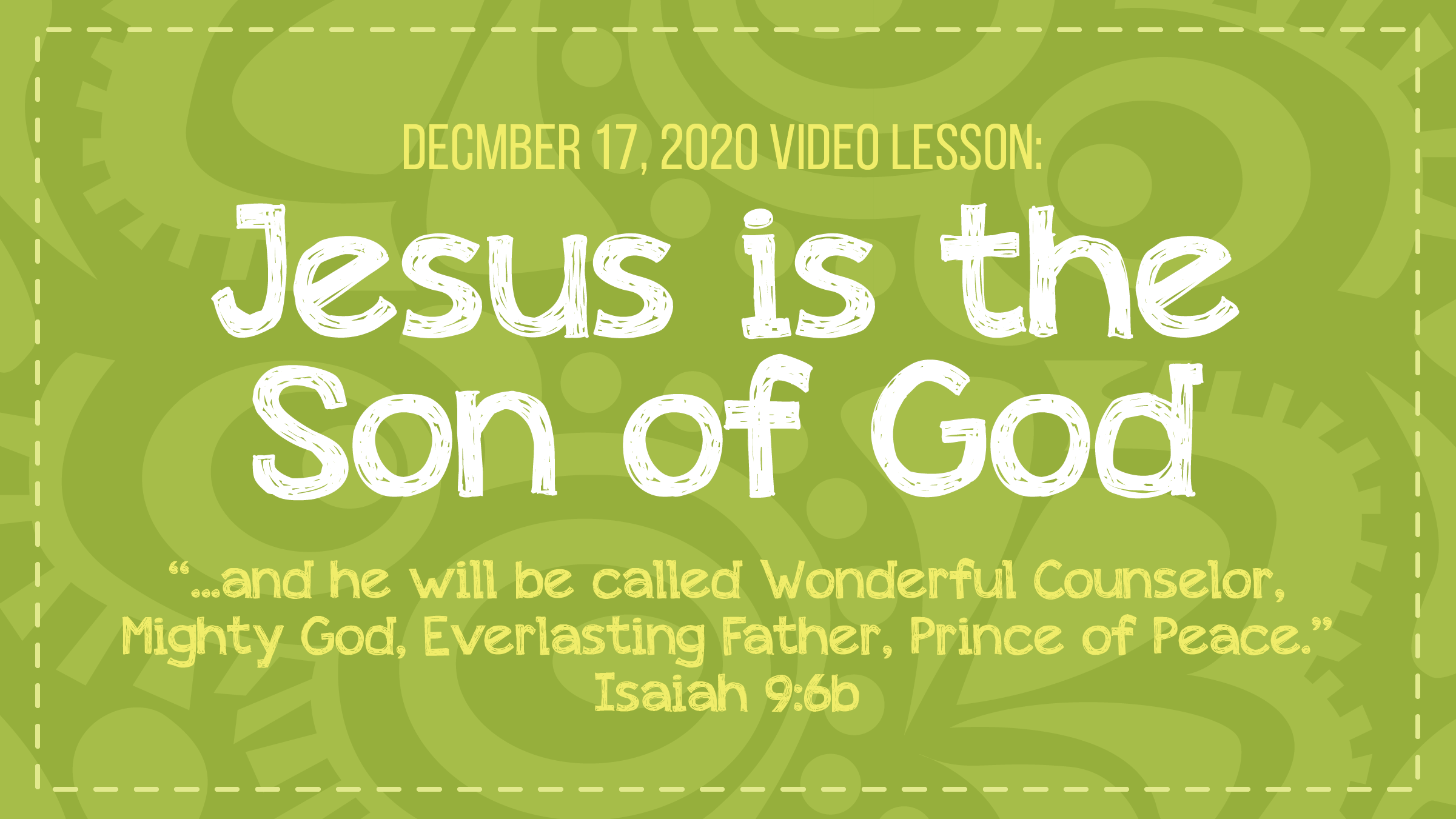 December 17, 2020 Video Lesson