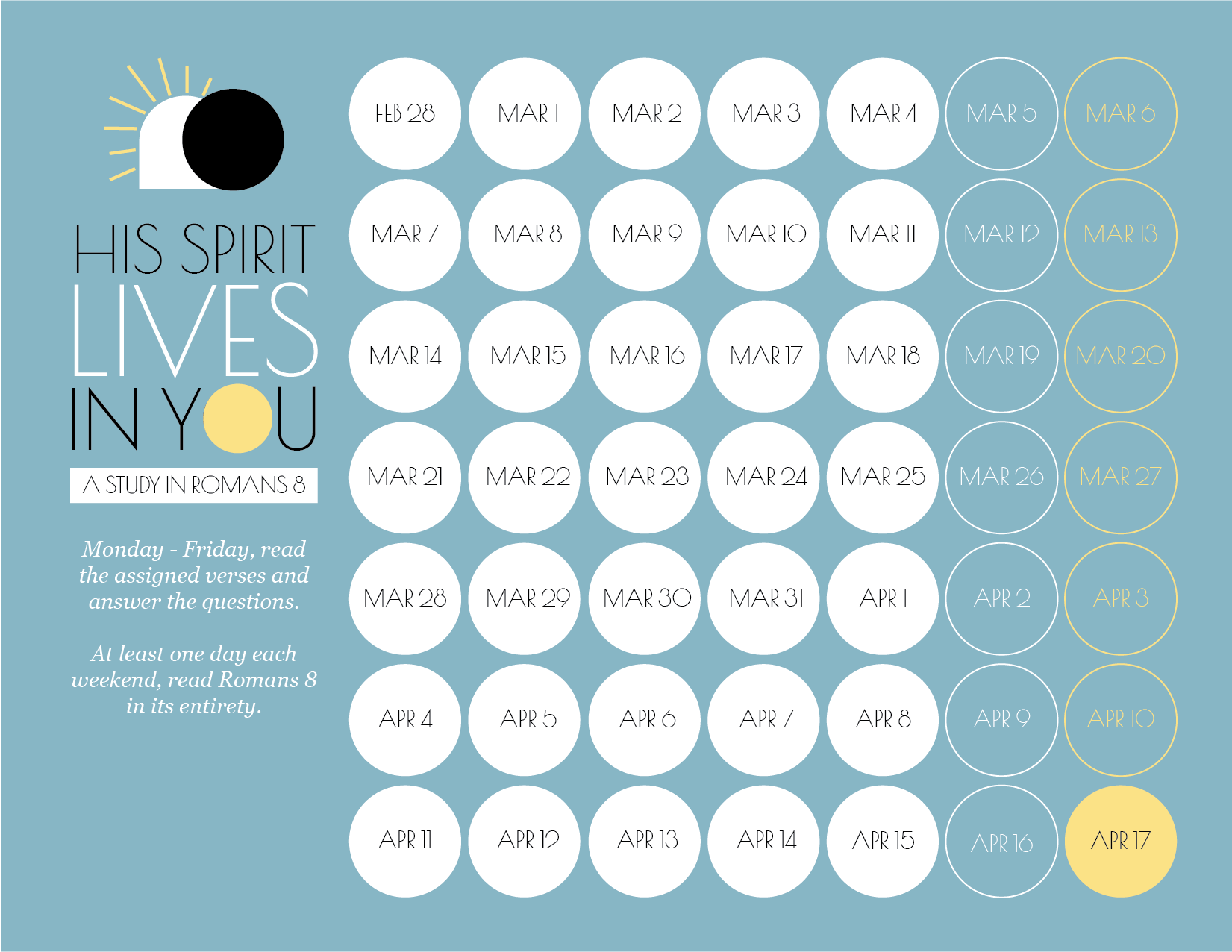 Spring 2022 Family Discipleship Kit Sticker Chart